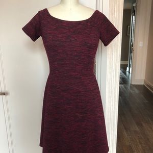 Red boat neck skater dress by aqua new with tags